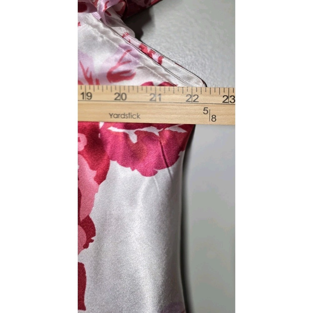 Amoureuse Plus Soft Luxe Satinred Red And Pink Rose Pajama Set Size Large 18-20 - Picture 5 of 12